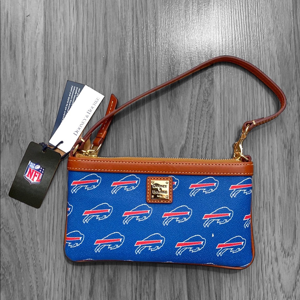 Buffalo Bills NFL Dooney and Bourke wallet wristlet. NWT and registration card.